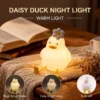 Cute Duck Led Night Light USB Rechargeable Nightlights Silicone Lamp Touch Switch Children Kid Bedroom Decoration Birthday Gift